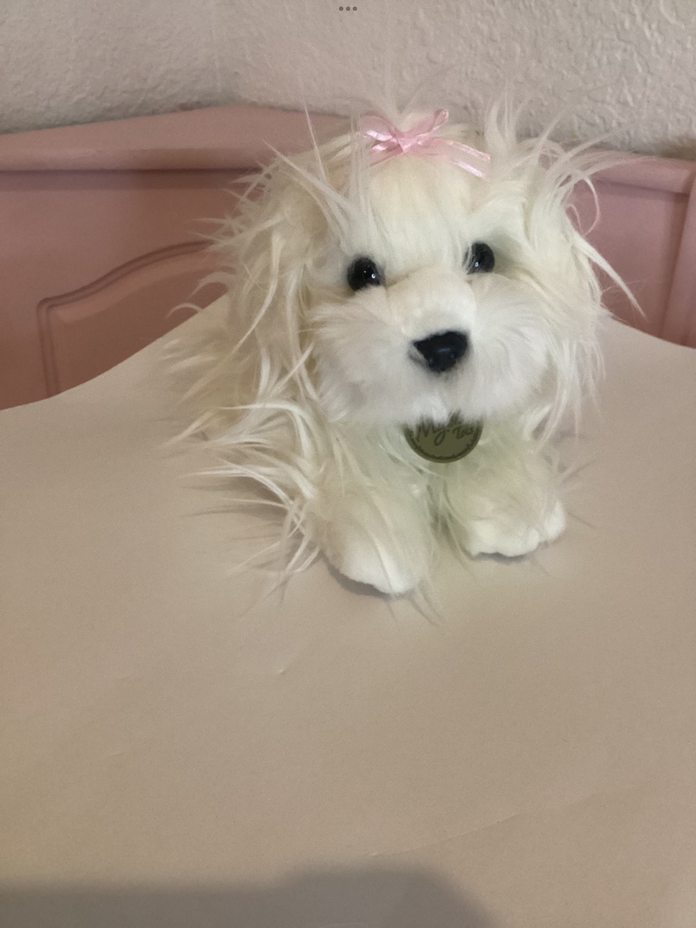 Miyoni Aurora Realistic Maltese Plush Puppy Dog Stuffed Animal NWT